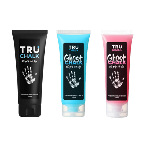 Triple Threat Trio Pack - Tru Chalk 100ml + Blue Ghost Chalk 100ml + Pink Ghost Chalk 100ml
